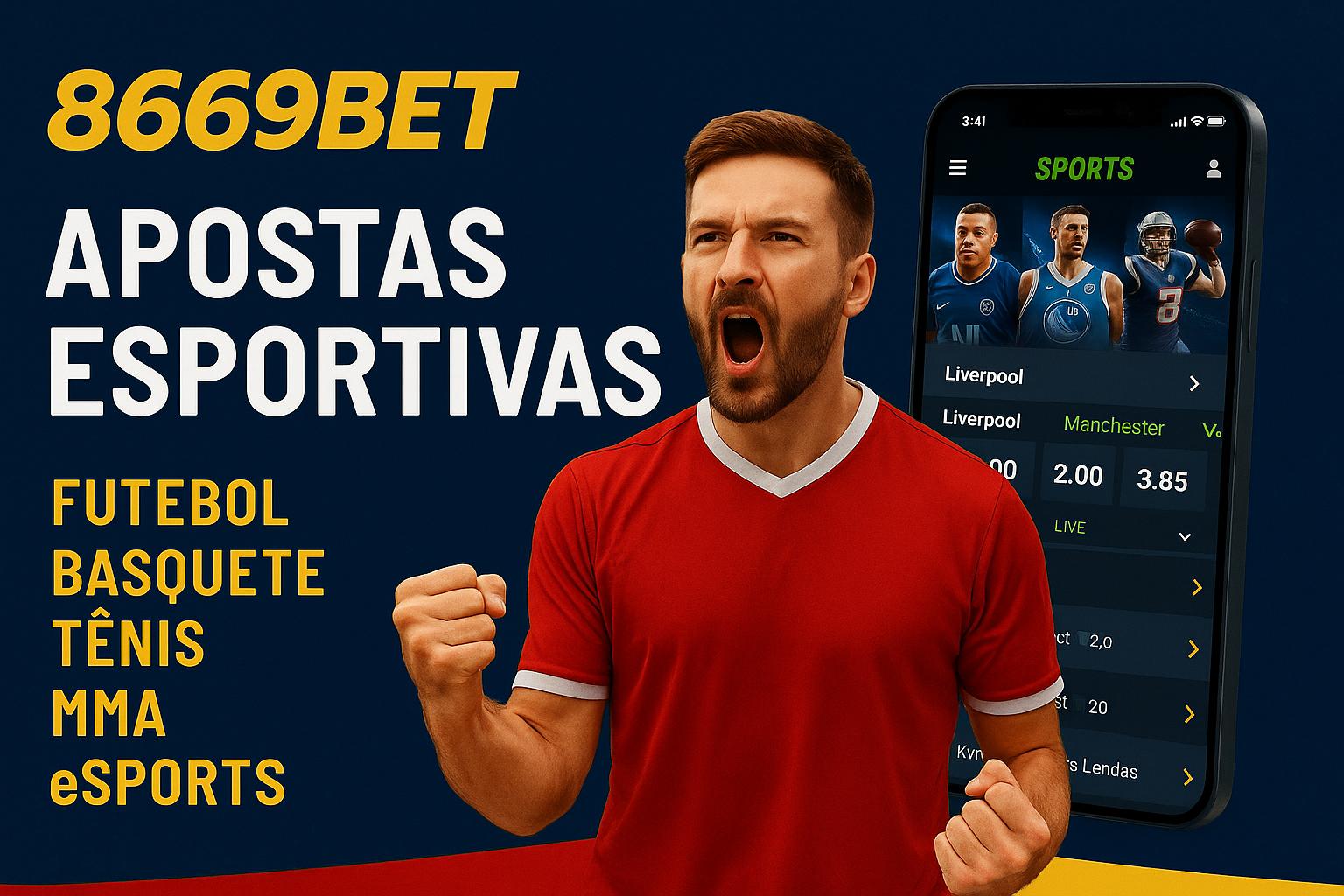 Apostas esportivas no cassino online 8669BET  